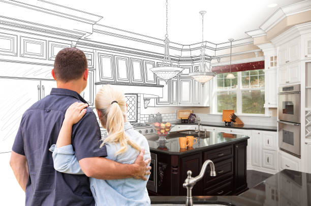 Custom kitchen cabinets installed in a Barrington home